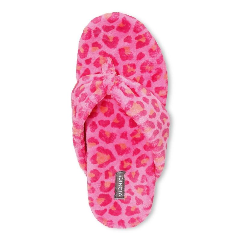 Vionic Women's Lydia Slipper - Bubblegum Leopard