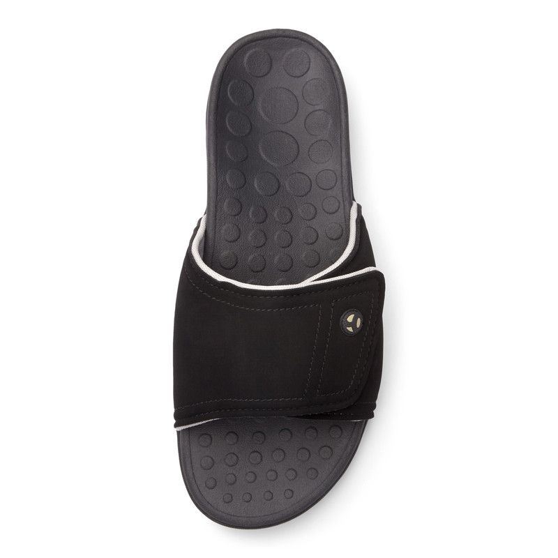 Vionic Women's Kiwi Slide Sandal - Black Grey