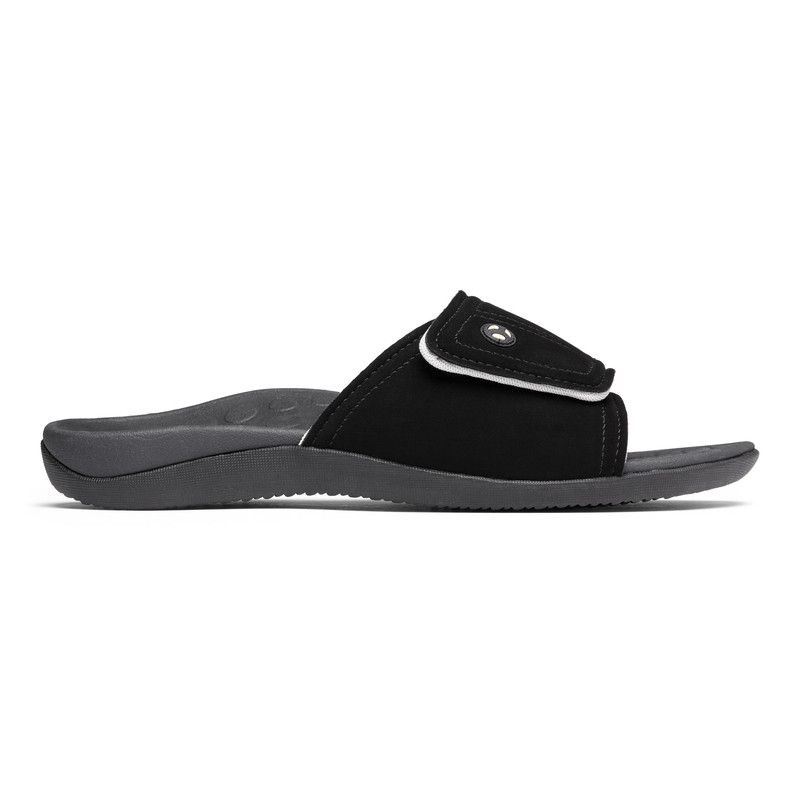 Vionic Women's Kiwi Slide Sandal - Black Grey