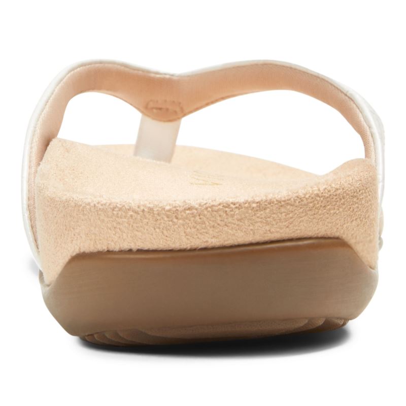 Vionic Women's Dillon Toe Post Sandal - White Croc