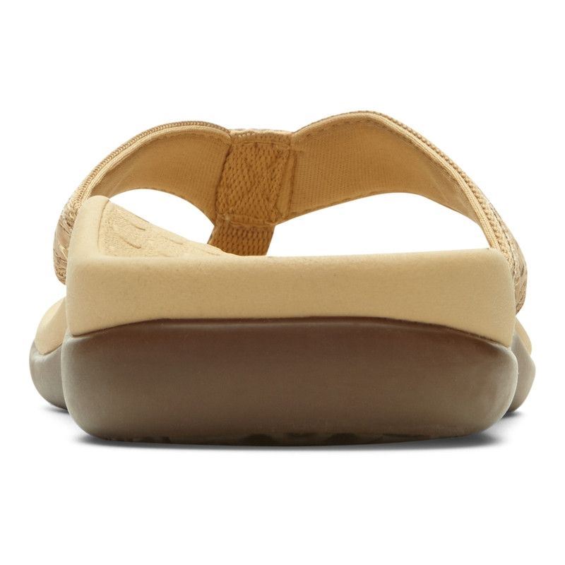 Vionic Women's Tide II Toe Post Sandal - Gold Cork
