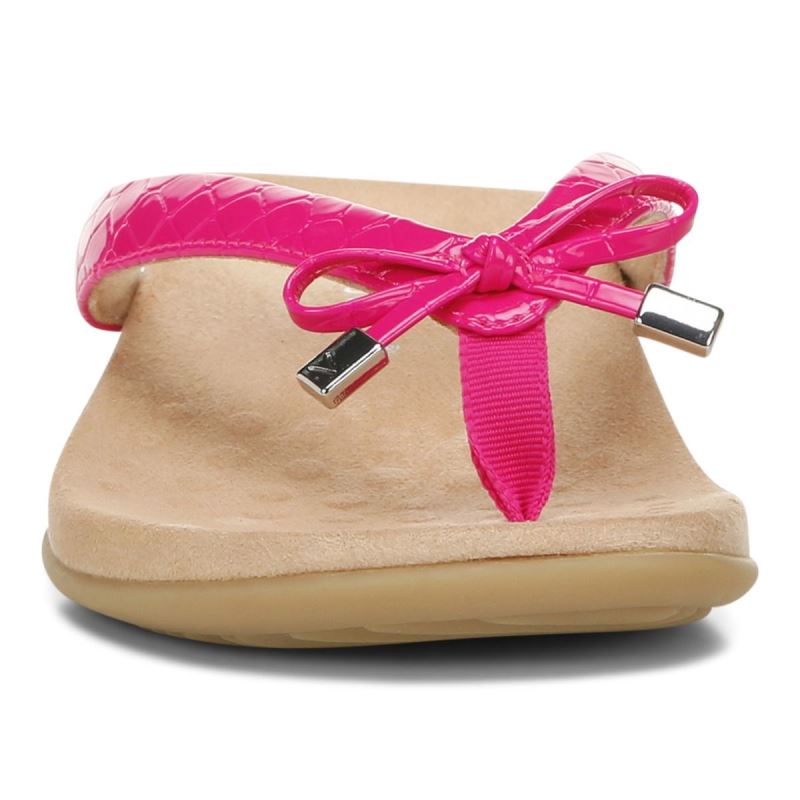 Vionic Women's Bella Toe Post Sandal - Dragon Fruit