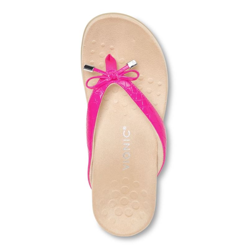 Vionic Women's Bella Toe Post Sandal - Dragon Fruit