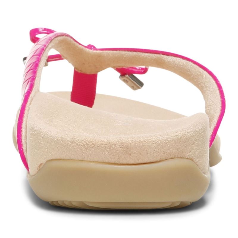 Vionic Women's Bella Toe Post Sandal - Dragon Fruit