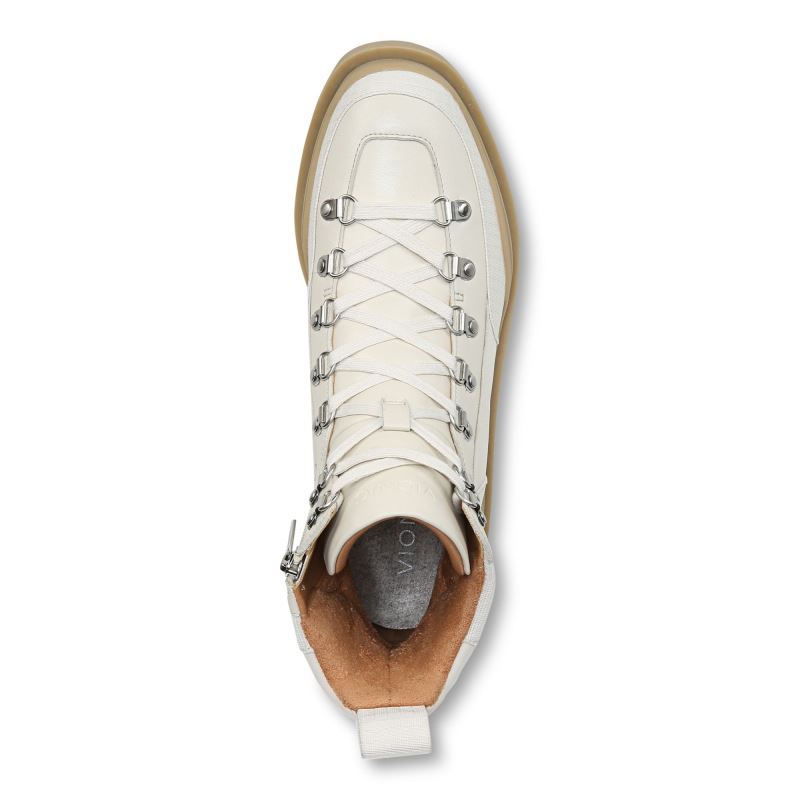 Vionic Women's Jaxen Boot - Cream Leather Textile