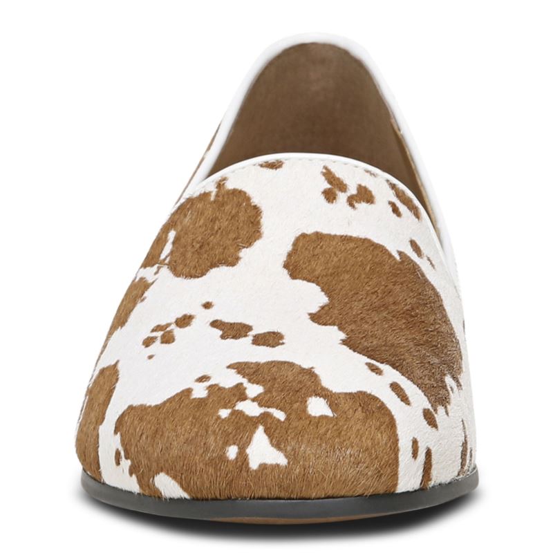 Vionic Women's Willa Slip on Flat - Brown Cow Print