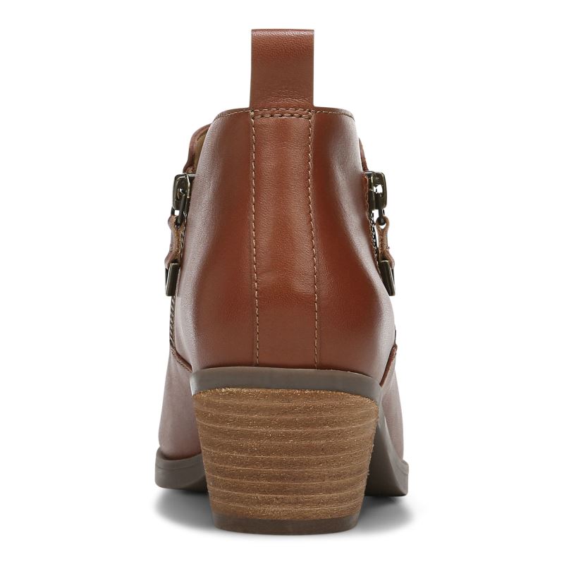 Vionic Women's Cecily Ankle Boot - Cognac Leather