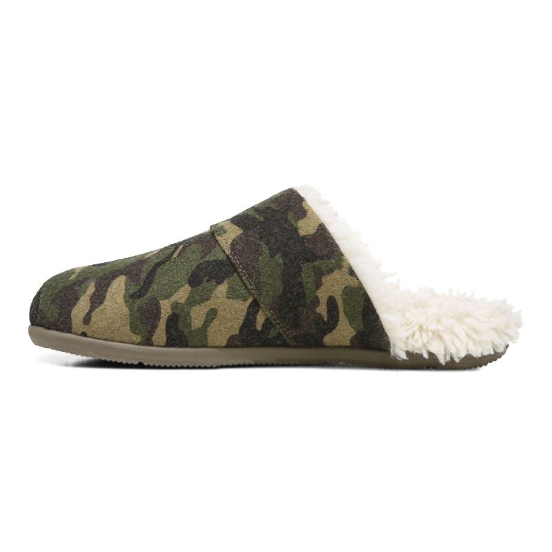 Vionic Men's Alfons Mule Slipper - Olive Camo