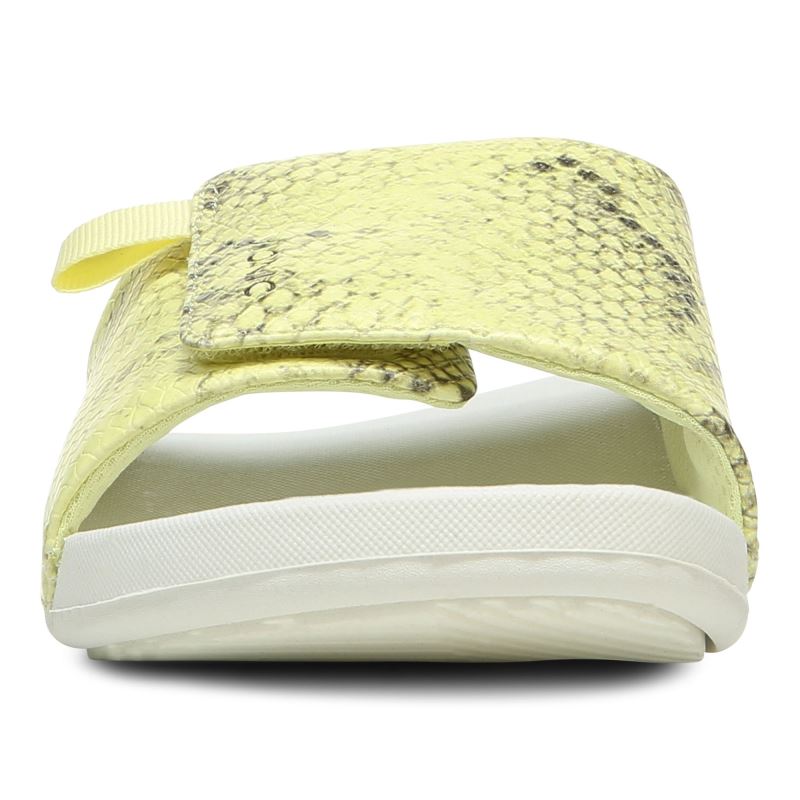 Vionic Women's Keira Slide Sandal - Citrine Snake