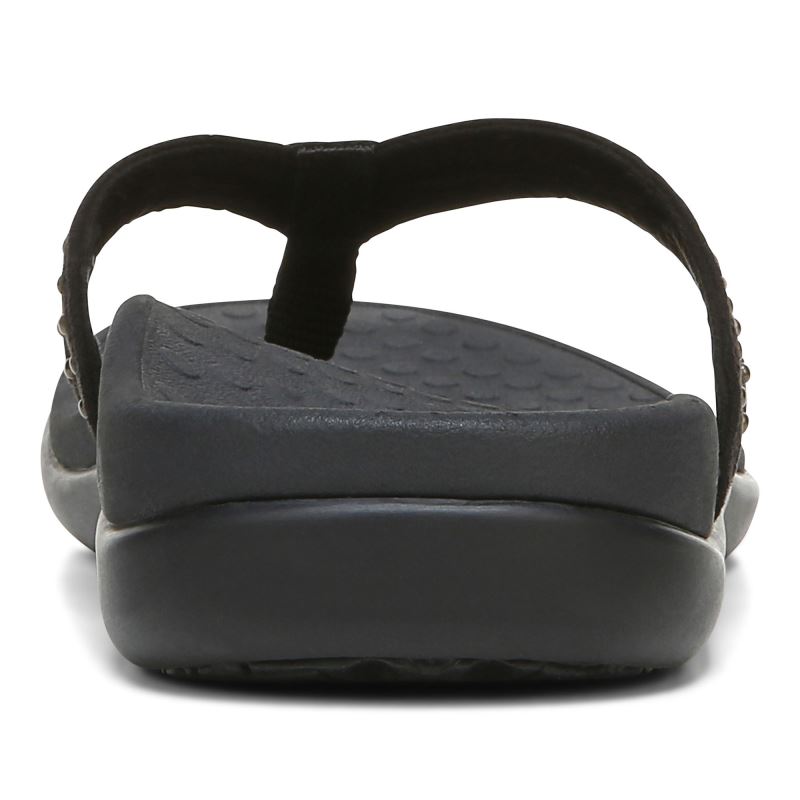 Vionic Women's Tasha Toe Post Sandal - Black