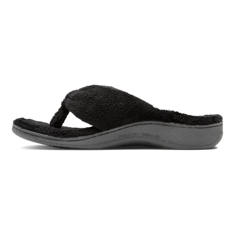 Vionic Women's Gracie Toe Post Slipper - Black