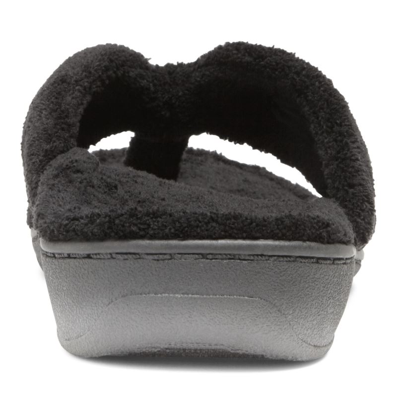 Vionic Women's Gracie Toe Post Slipper - Black