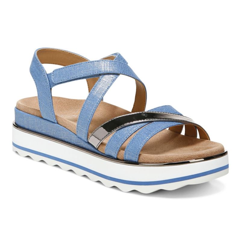 Vionic Women's Kellyn Flatform Sandal - Vallarta Blue