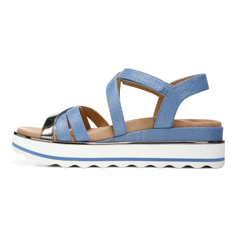 Vionic Women's Kellyn Flatform Sandal - Vallarta Blue