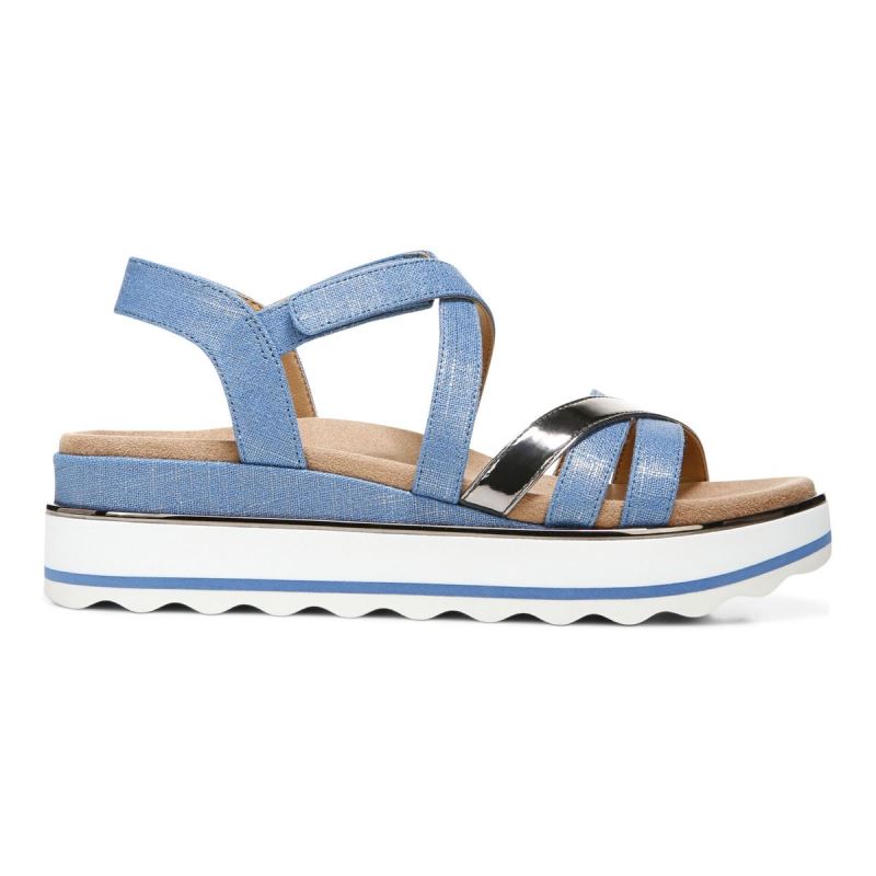 Vionic Women's Kellyn Flatform Sandal - Vallarta Blue