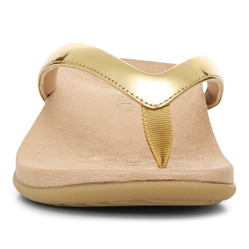 Vionic Women's Dillon Toe Post Sandal - Gold