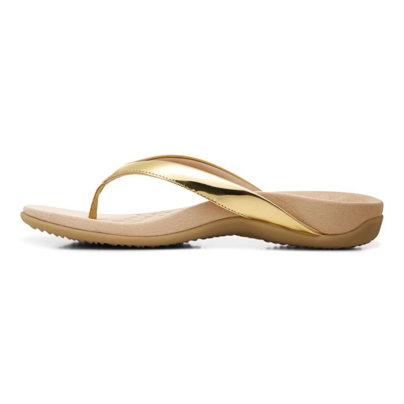 Vionic Women's Dillon Toe Post Sandal - Gold