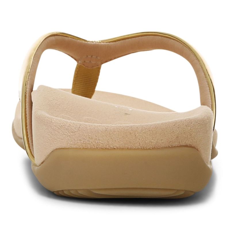 Vionic Women's Dillon Toe Post Sandal - Gold