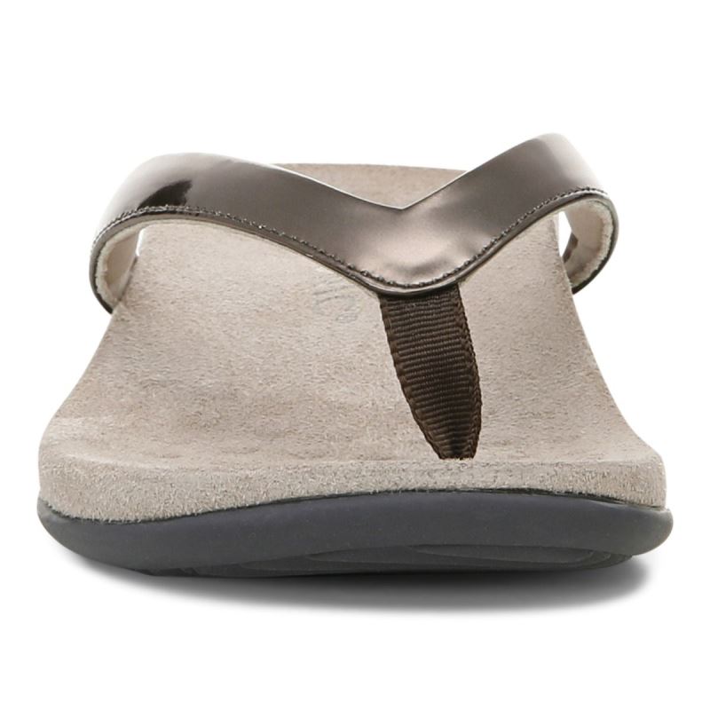Vionic Women's Dillon Toe Post Sandal - Pewter
