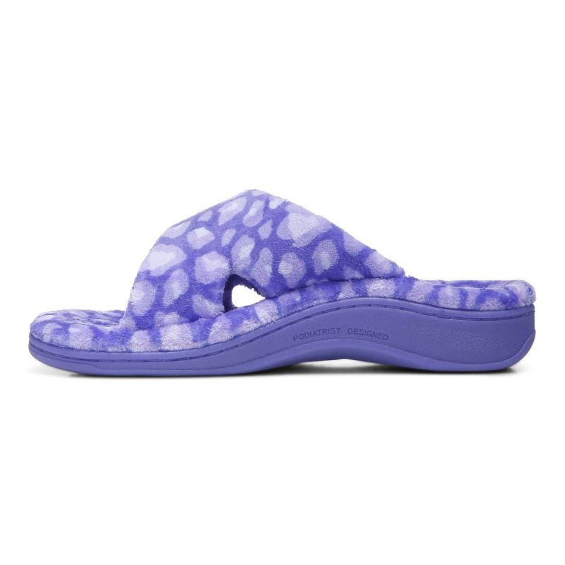 Vionic Women's Relax Slippers - Amethyst Leopard