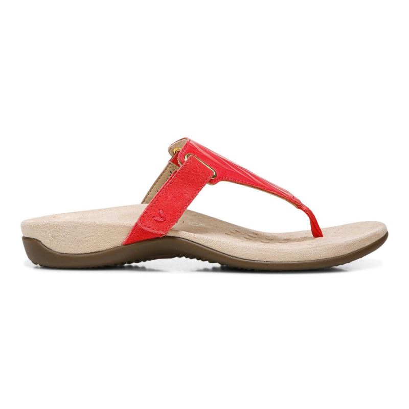 Vionic Women's Wanda T-Strap Sandal - Poppy