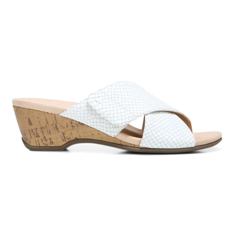 Vionic Women's Leticia Wedge Sandal - White