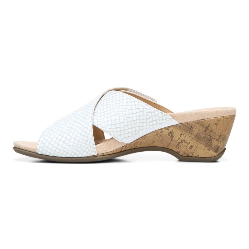 Vionic Women's Leticia Wedge Sandal - White
