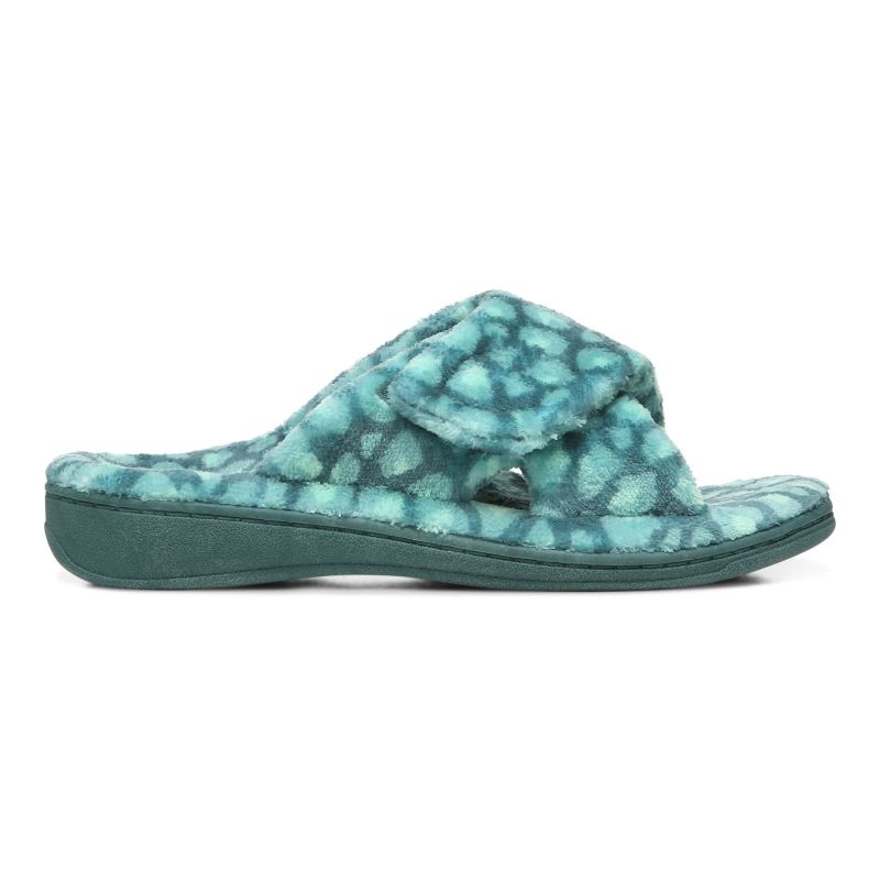 Vionic Women's Relax Slippers - Posy Green Leopard