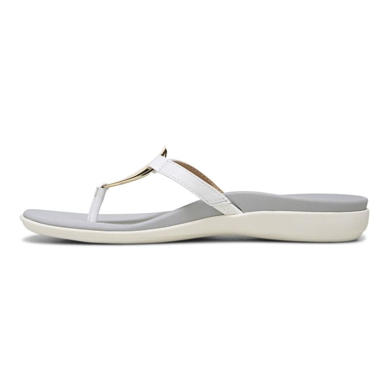 Vionic Women's Raysa Toe Post Sandal - White