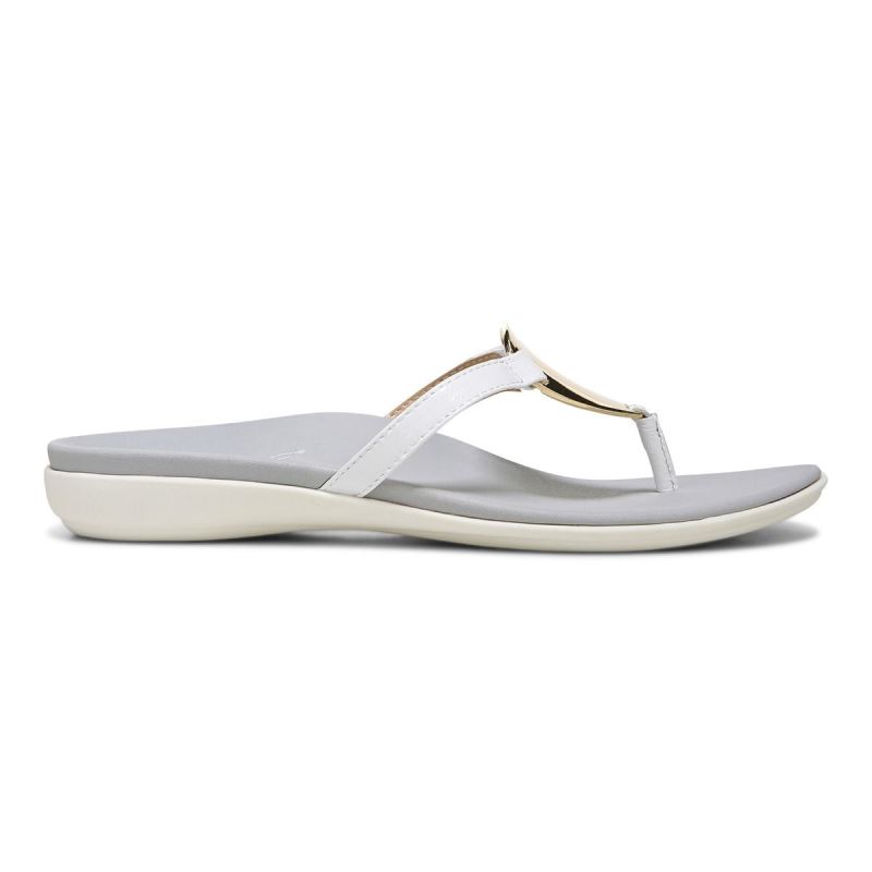 Vionic Women's Raysa Toe Post Sandal - White