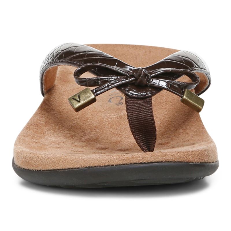 Vionic Women's Bella Toe Post Sandal - Brown