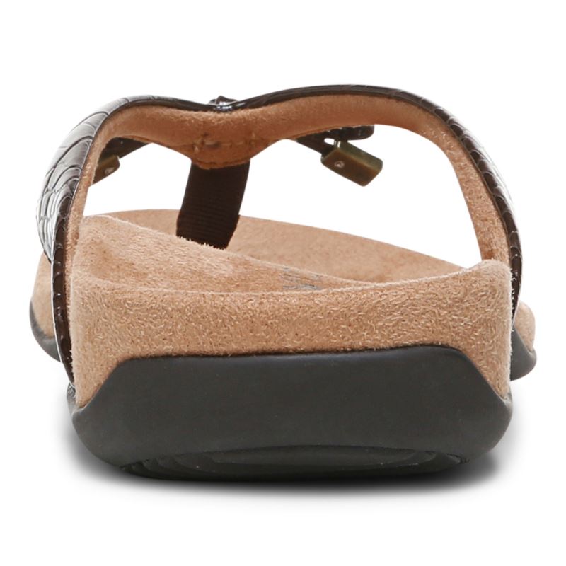 Vionic Women's Bella Toe Post Sandal - Brown