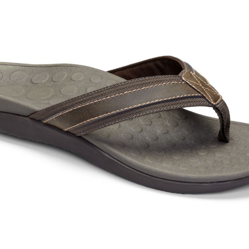 Vionic Men's Tide Toe Post Sandal - Brown