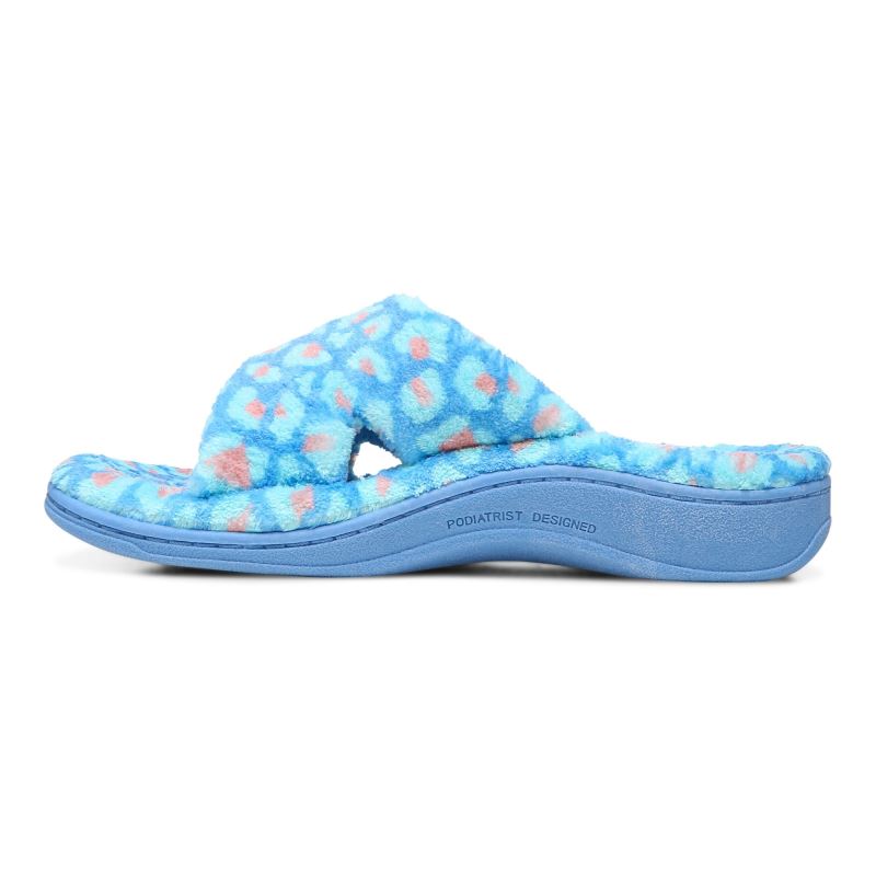 Vionic Women's Relax Slippers - Azure Leopard
