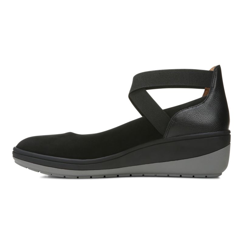 Vionic Women's Ellery Wedge - Black Nubuck