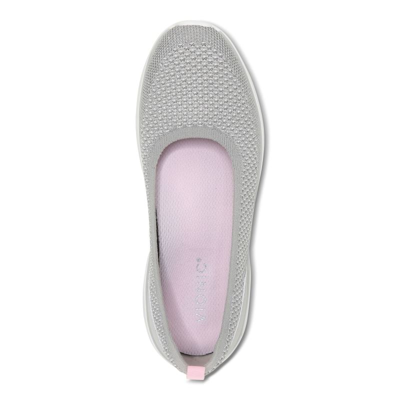 Vionic Women's Kallie Slip on Sneaker - Grey Metallic