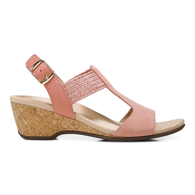 Vionic Women's Kaytie Wedge Sandal - Terra Cotta