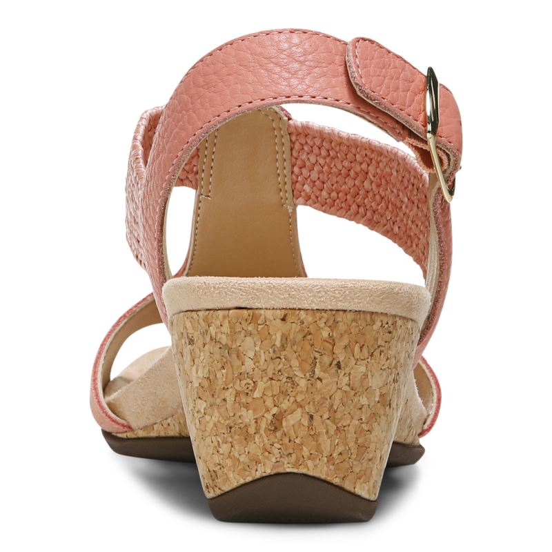 Vionic Women's Kaytie Wedge Sandal - Terra Cotta