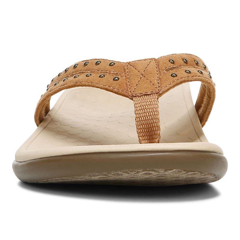 Vionic Women's Tasha Toe Post Sandal - Toffee