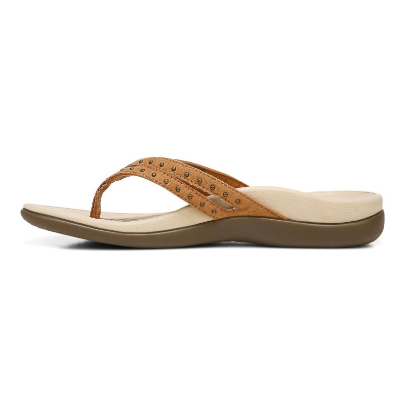 Vionic Women's Tasha Toe Post Sandal - Toffee