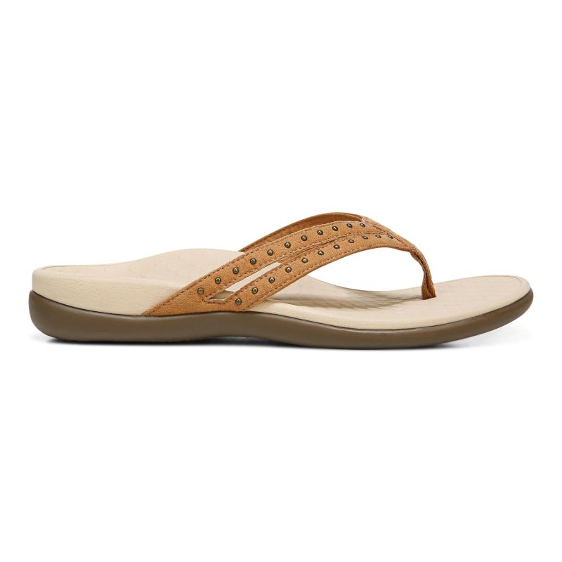 Vionic Women's Tasha Toe Post Sandal - Toffee