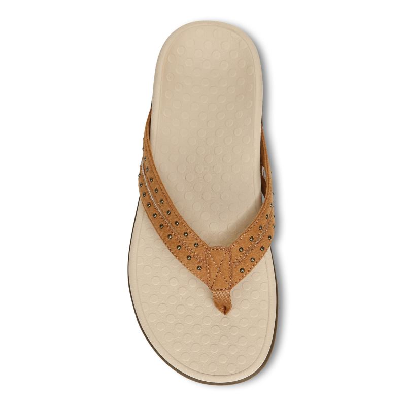 Vionic Women's Tasha Toe Post Sandal - Toffee
