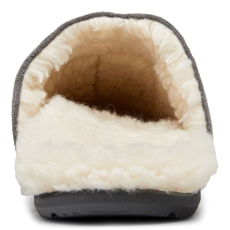 Vionic Men's Alfons Mule Slipper - Charcoal Suede