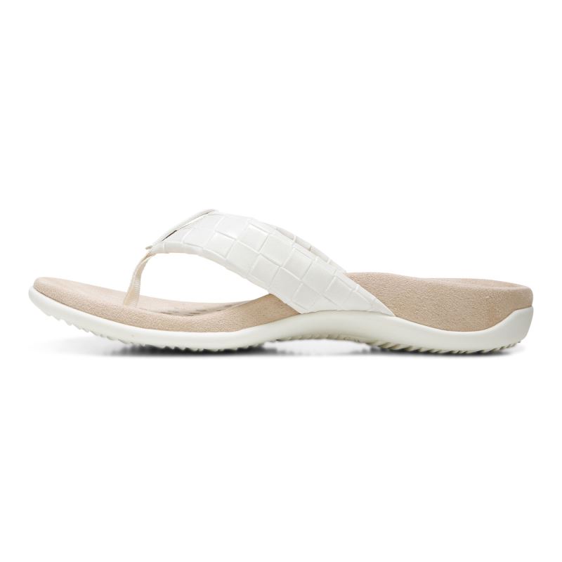 Vionic Women's Layne Toe Post Sandal - Cream