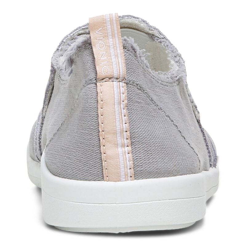 Vionic Women's Malibu Slip On - Light Grey Canvas
