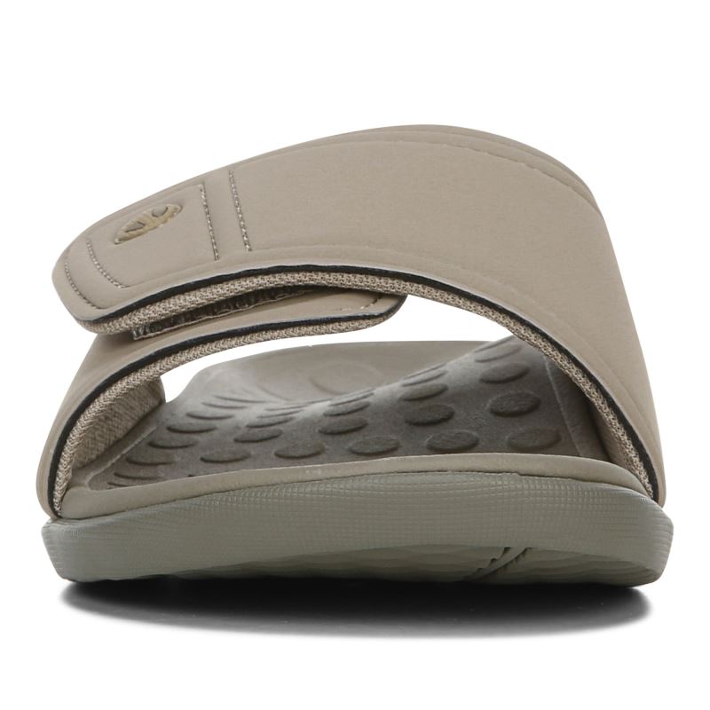 Vionic Men's Kiwi Slide Sandal - Camel Khaki