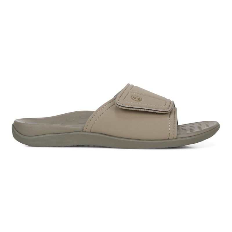 Vionic Men's Kiwi Slide Sandal - Camel Khaki