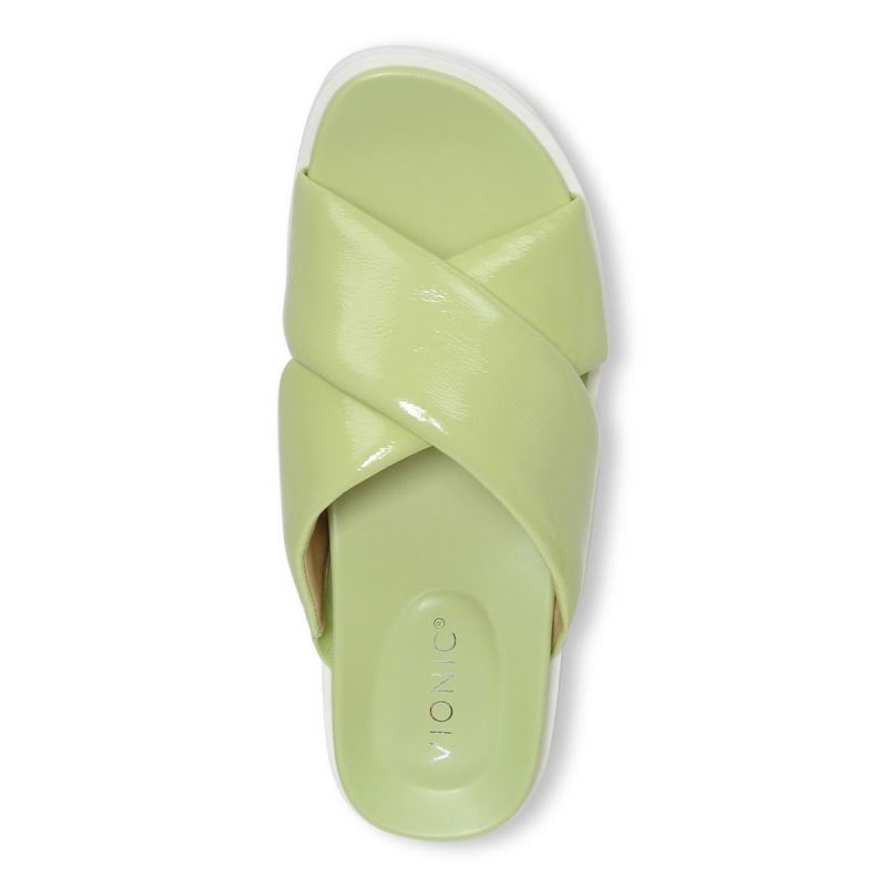 Vionic Women's Vesta Flatform Lug Sandal - Pale Lime
