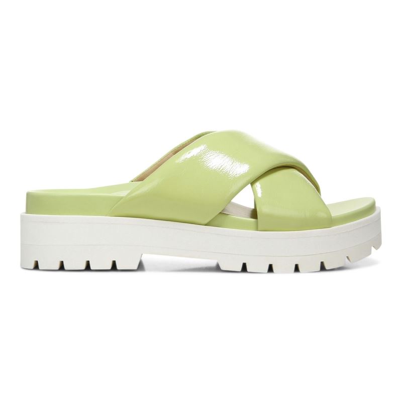 Vionic Women's Vesta Flatform Lug Sandal - Pale Lime
