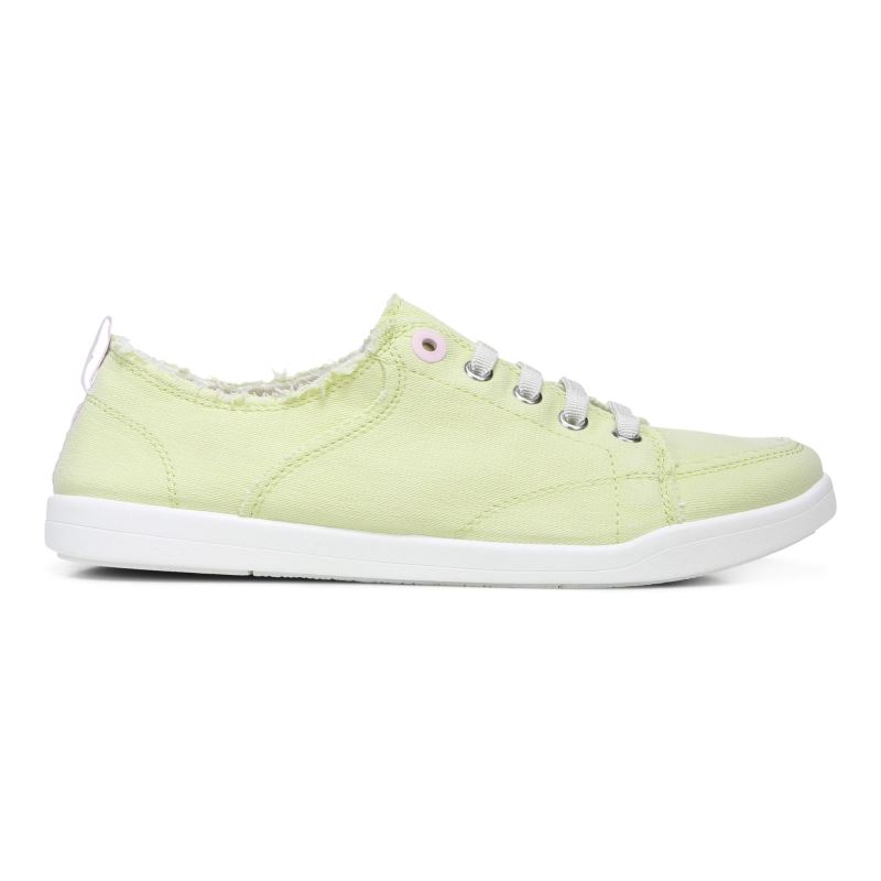Vionic Women's Pismo Casual Sneaker - Pale Lime Canvas